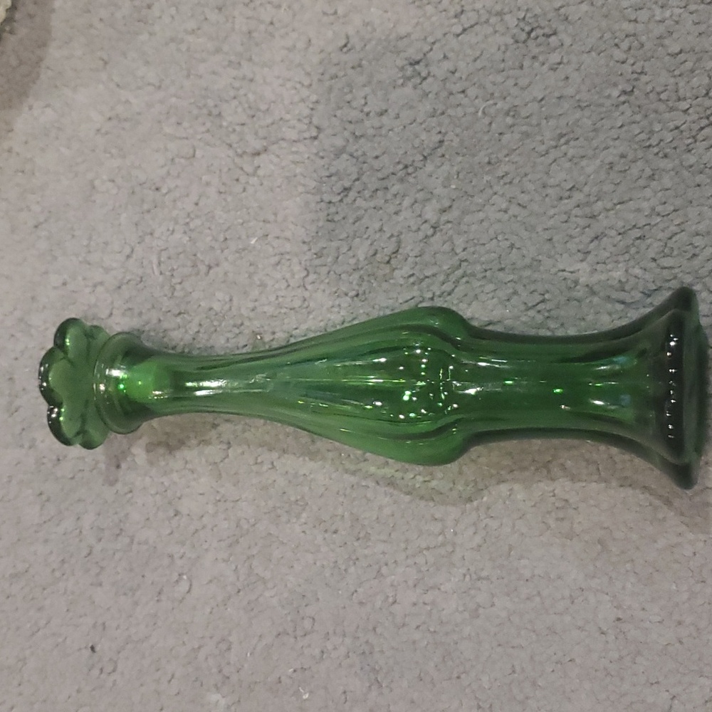 Vintage green avon perfume bottle
